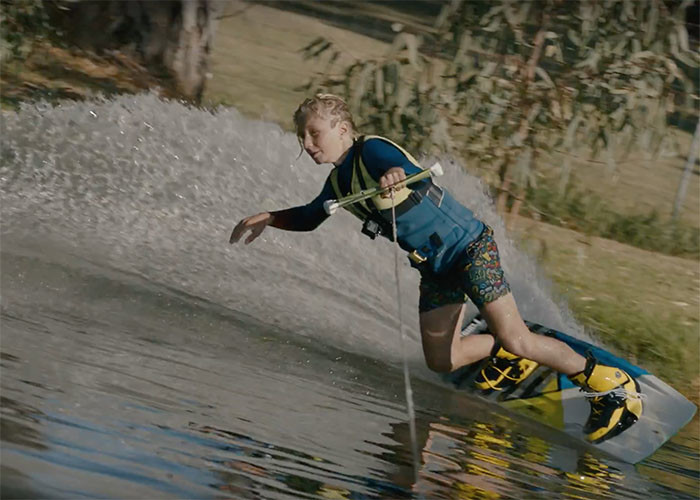 Luke Scaffidi Wakeboarding on his local spot