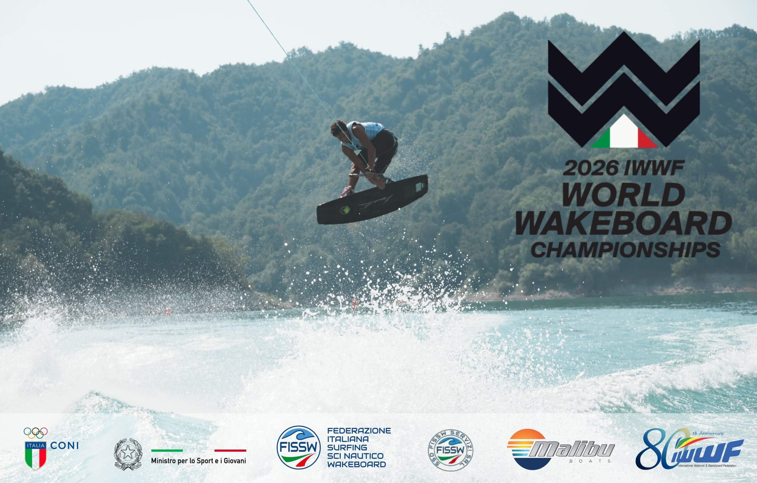 The 2026 IWWF World Wakeboard Championships are underway today at the spectacular Lago del Salto in Rieti, Italy, welcoming more than 160 riders from 23 countries for six days of world-class competition from 3 to 8 August 2026.